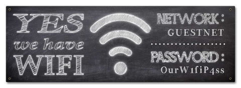 WiFi  Vintage Sign - Personalized Metal Sign