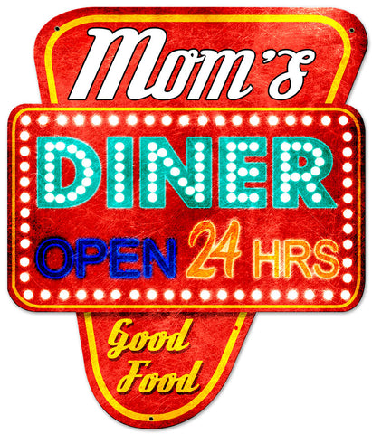 Mom's Diner Vintage Sign Metal Sign