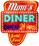 Mom's Diner Vintage Sign Metal Sign