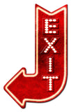 Exit Arrow 3-D Vintage Sign Metal Sign