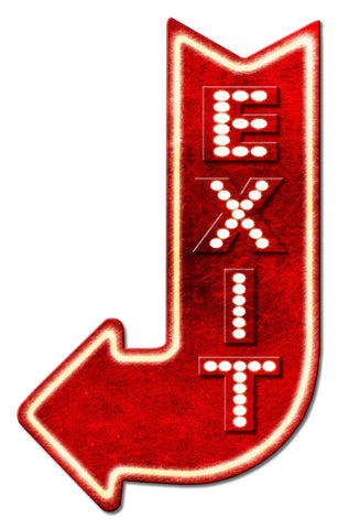Exit Arrow 3-D Vintage Sign Metal Sign