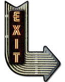 Exit Rt Arrow Vintage Sign Metal Sign
