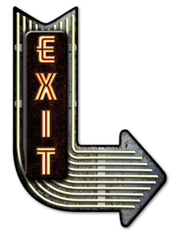 EXit-Rt-Arrow-3-D-Vintage-Sign-Metal-Sign
