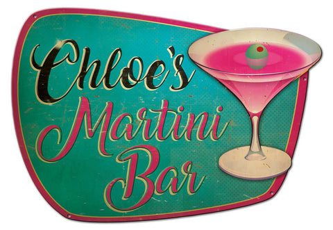 MArtini Bar Vintage Sign - Personalized Metal Sign