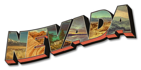 Nevada-Postcard-Vintage-Sign-Metal-Sign