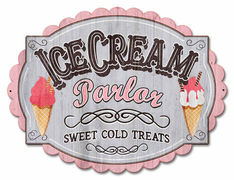 Ice Cream Parlor Vintage Sign Metal Sign