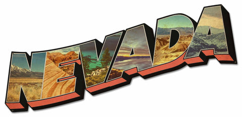Nevada-Postcard-Vintage-Sign-Metal-Sign