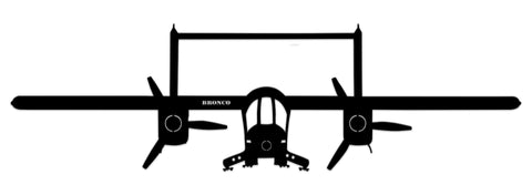 Bronco w-o Landing Gear Vintage Sign Metal Sign
