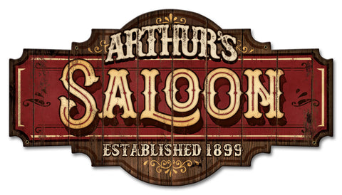 Saloon  Vintage Sign - Personalized Metal Sign