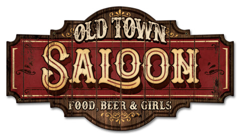 Old Town Saloon Vintage Sign Metal Sign