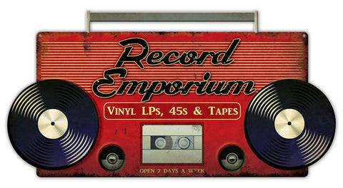 Record Emporium Vintage Sign Metal Sign
