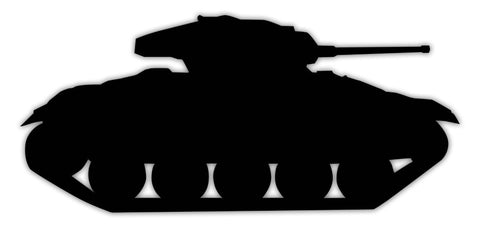 M24-Chaffee-Tank-Silhouette-Metal-Sign