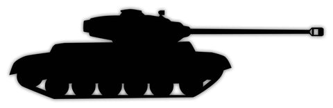 M26 Pershing Tank Silhouette Metal Sign
