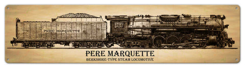 Pere Marquette Metal Sign