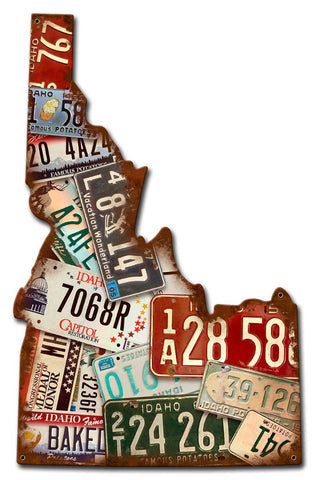 Idaho License Plates Metal Sign