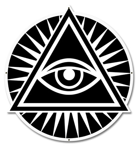 Illuminati Eye Metal Sign