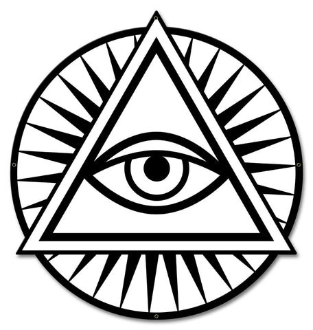 Illuminati Eye Metal Sign