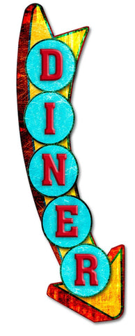 Diner Arrow 3 D Metal Sign