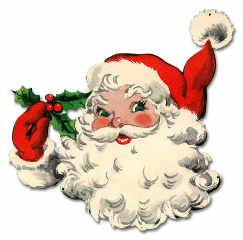 Santa-Holly-Metal-Sign