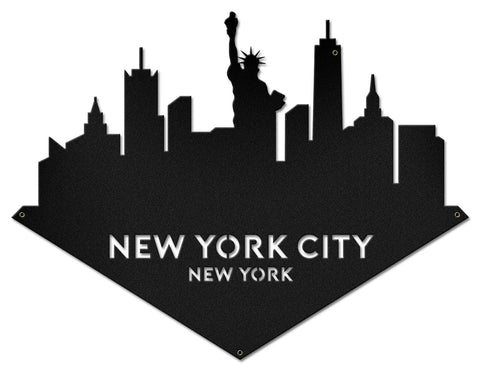 New York City Skyline Metal Sign