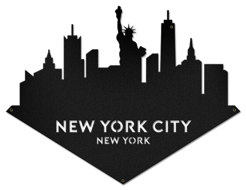 New York City Skyline Metal Sign