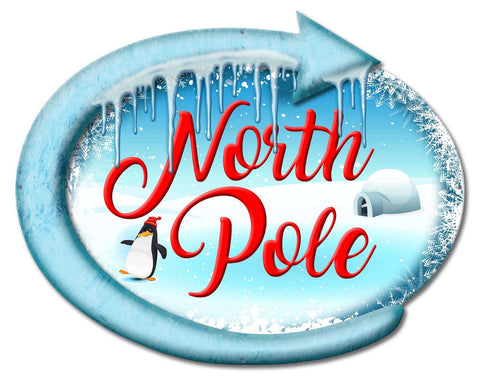 NORTH-POLE-Metal-Sign