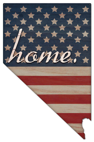 AMERICAN FLAG HOME NEVADA Metal Sign