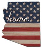 American Flag Home Arizona Small Metal Sign