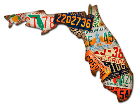 Florida License Plates Metal Sign