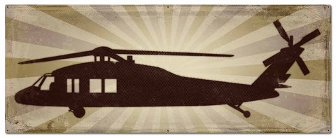 Planes H-60 Helicopter Metal Sign