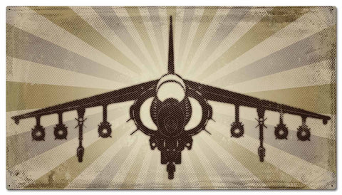Planes Harrier Metal Sign