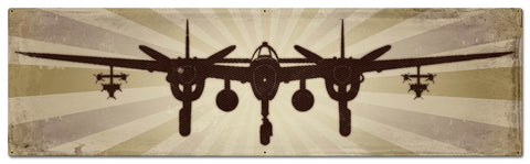 Planes Lightning Metal Sign