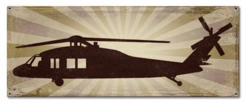 H-60 Helicopter Metal Sign