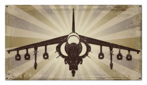 Planes Harrier Metal Sign