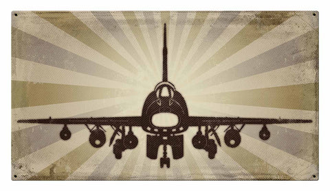 Planes Super Sabre Metal Sign