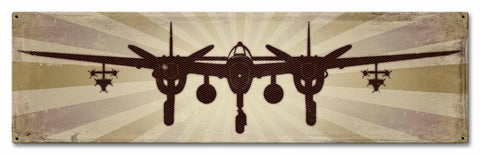 Planes Lightning Metal Sign