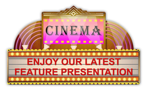 Home Theater Metal Sign