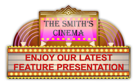 Home Theater  - Personalized Metal Sign