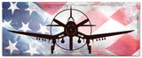 Planes Corsair American Flag Metal Sign