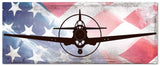 Planes P-40 Warhawk American Flag Metal Sign