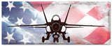 Planes FA18 Hornet American Flag Metal Sign