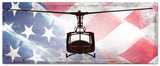 Huey Helicopter American Flag Metal Sign
