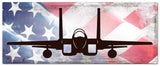 Planes F 15 American Flag Metal Sign