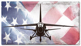 Planes F-8J Crusader American Flag Metal Sign