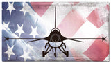 Planes F-16 American Flag Metal Sign