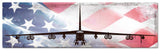 Planes B52 Stratofortress American Flag Metal Sign