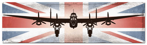 Planes Lancaster UK Flag Metal Sign