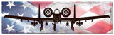 Planes A10A Thunderbolt II American Flag Metal Sign