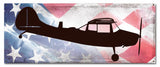Planes O 1E American Flag Metal Sign