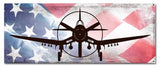 Planes Corsair American Flag Metal Sign